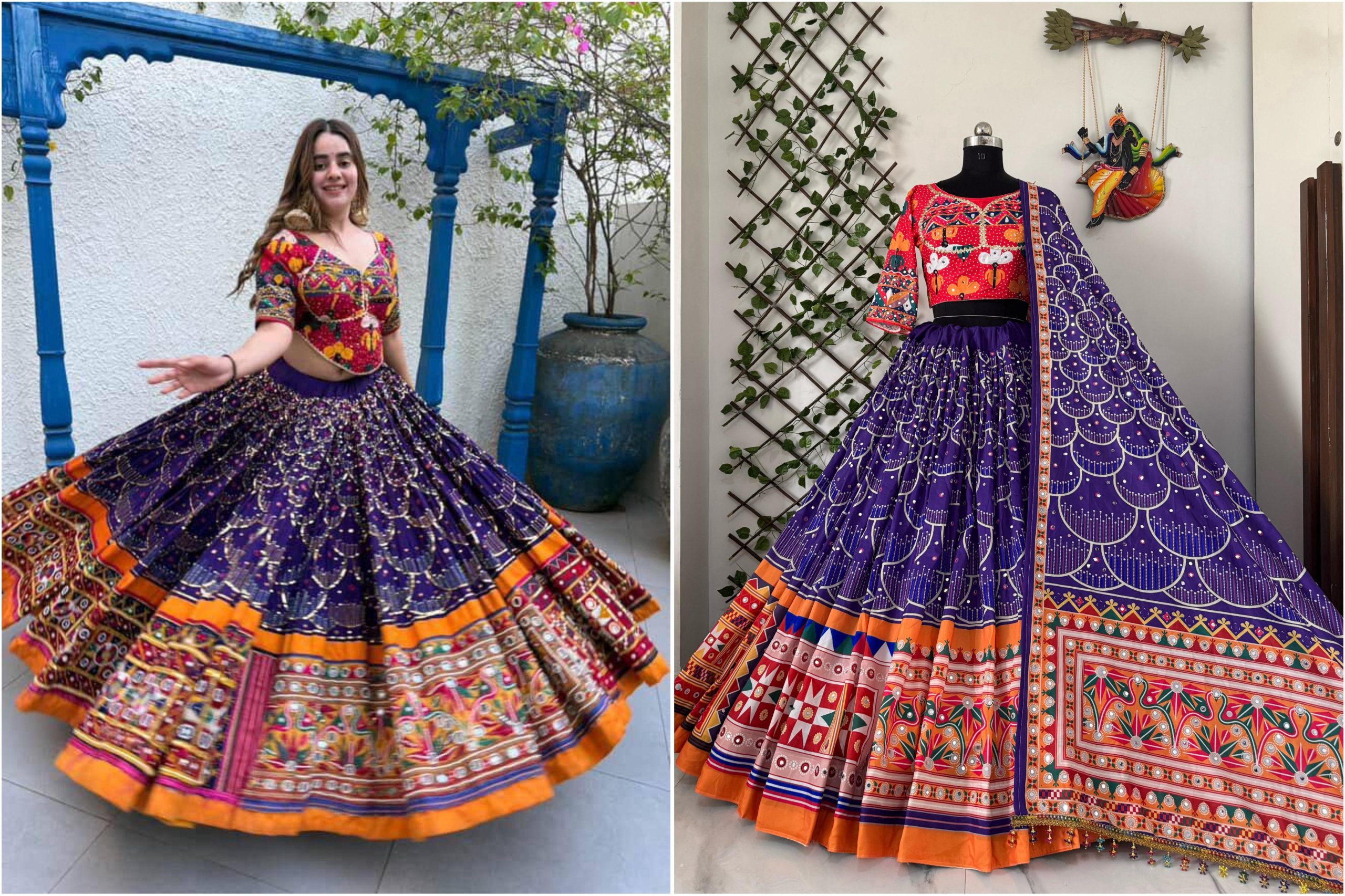 Dark Purple Tone Lehenga - Image 3