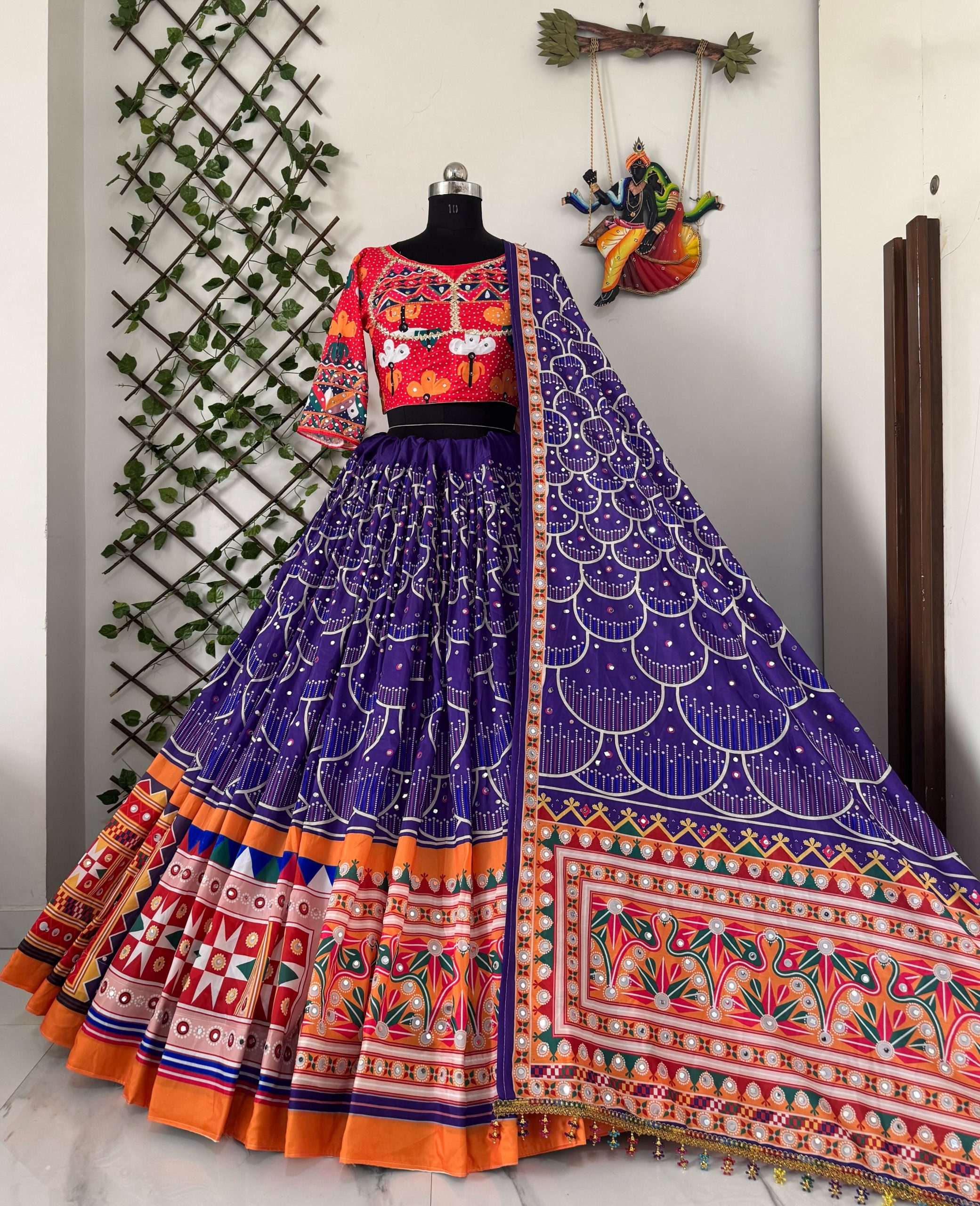 Dark Purple Tone Lehenga - Image 4