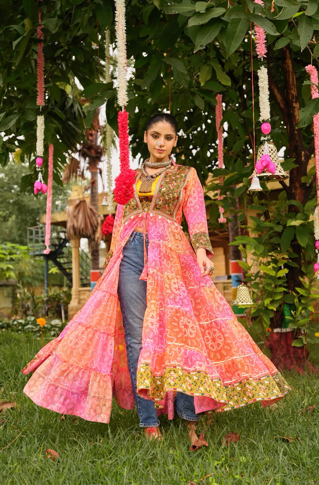 Indigo Heritage Tiered Maxi Jacket - Image 6