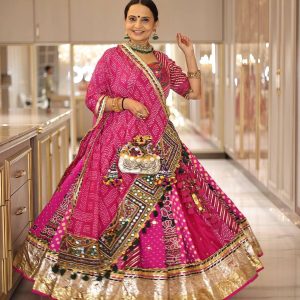 PINK LEHERYA AND BANDHNI FUSION