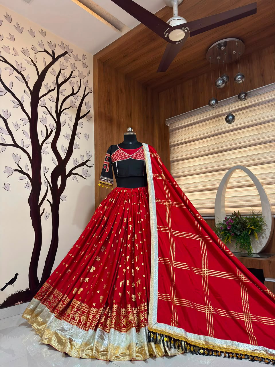 Royal Red Traditional Lehenga Choli - Image 5