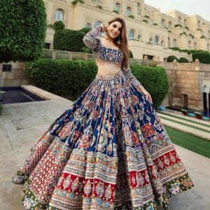 Dark Blue Chaniya Choli