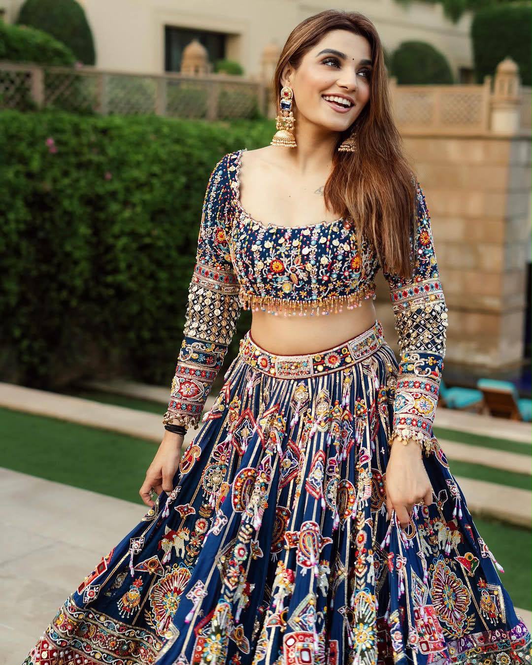 Dark Blue Chaniya Choli - Image 2