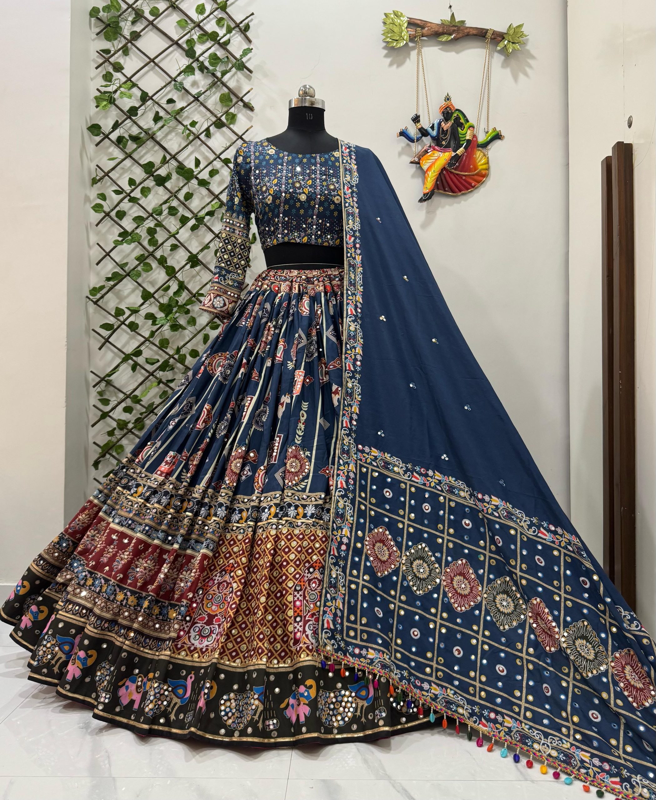 Dark Blue Chaniya Choli - Image 4