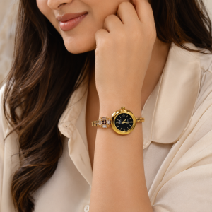 Elegant Gold-Tone Bracelet Watch