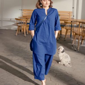 Plain Blue Co-ord Set