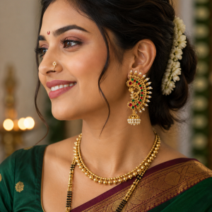 Traditional Jhumkas with Ear Cuffs